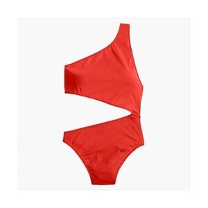NWT J. Crew Playa Tilden Cut-Out One piece Swimsuit, Size S, Red (CER)